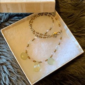 🌹 Beveled Crystal Beaded Necklace